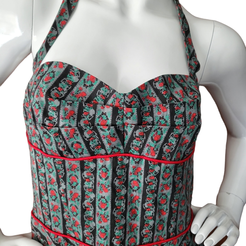 Vintage 90s Hot topic Halter Pinup Retro Dress - Picture 2 of 9